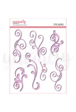 UNIQUELY CREATIVE UNIQUELY CREATIVE PURPLE FLOURISH PUFFY STICKERS