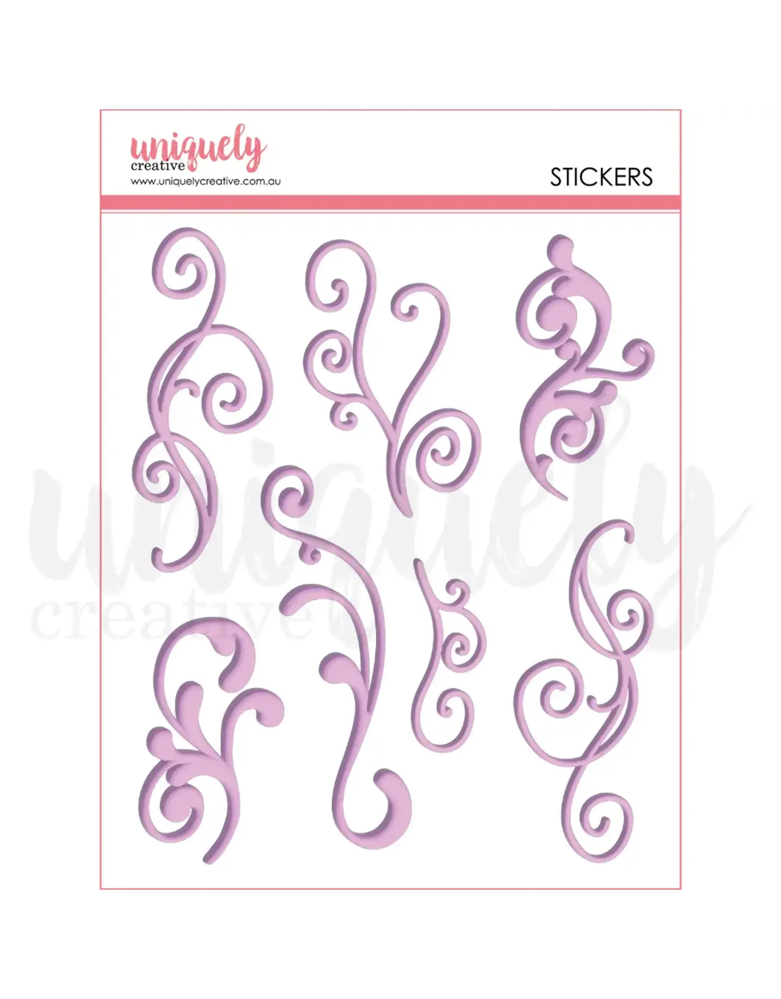 UNIQUELY CREATIVE UNIQUELY CREATIVE PURPLE FLOURISH PUFFY STICKERS