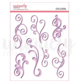 UNIQUELY CREATIVE UNIQUELY CREATIVE PURPLE FLOURISH PUFFY STICKERS