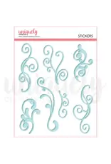 UNIQUELY CREATIVE UNIQUELY CREATIVE BLUE FLOURISH PUFFY STICKERS