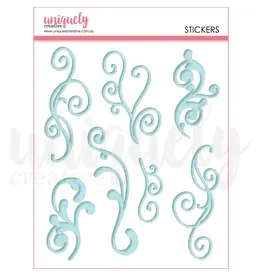 UNIQUELY CREATIVE UNIQUELY CREATIVE BLUE FLOURISH PUFFY STICKERS