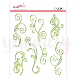 UNIQUELY CREATIVE UNIQUELY CREATIVE GREEN FLOURISH PUFFY STICKERS