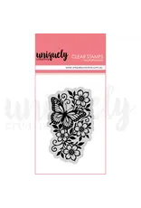 UNIQUELY CREATIVE UNIQUELY CREATIVE WINGS & WILDFLOWERS CLEAR STAMP