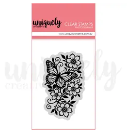 UNIQUELY CREATIVE UNIQUELY CREATIVE WINGS & WILDFLOWERS CLEAR STAMP