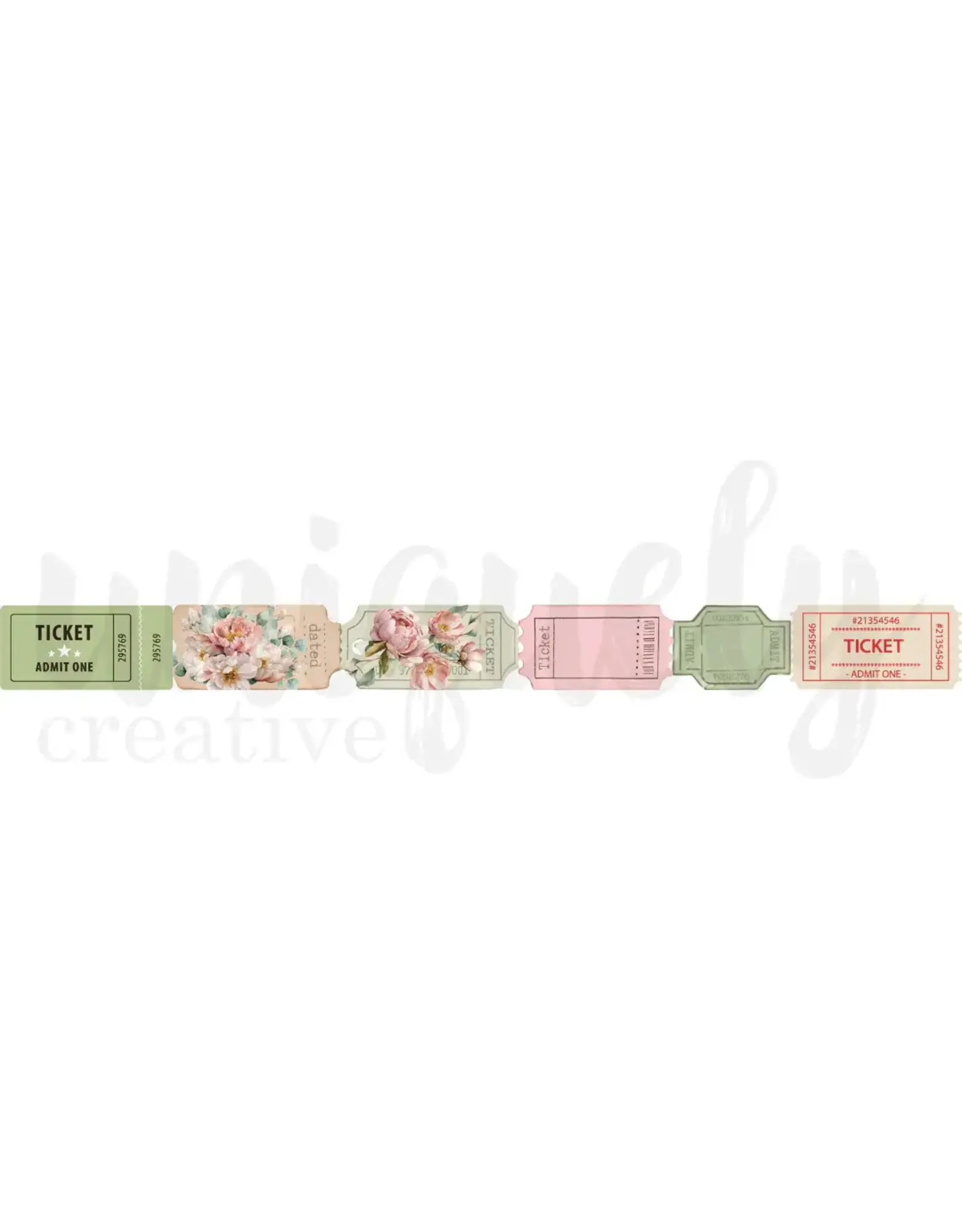 UNIQUELY CREATIVE UNIQUELY CREATIVE VINTAGE TICKETS WASHI TAPE
