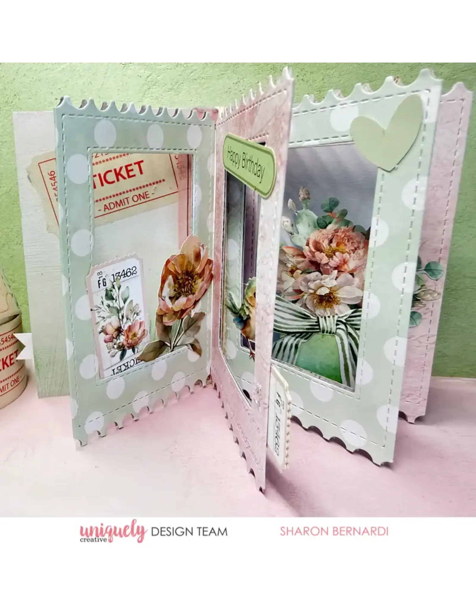 UNIQUELY CREATIVE UNIQUELY CREATIVE FOLDING TICKET FRAME DIE