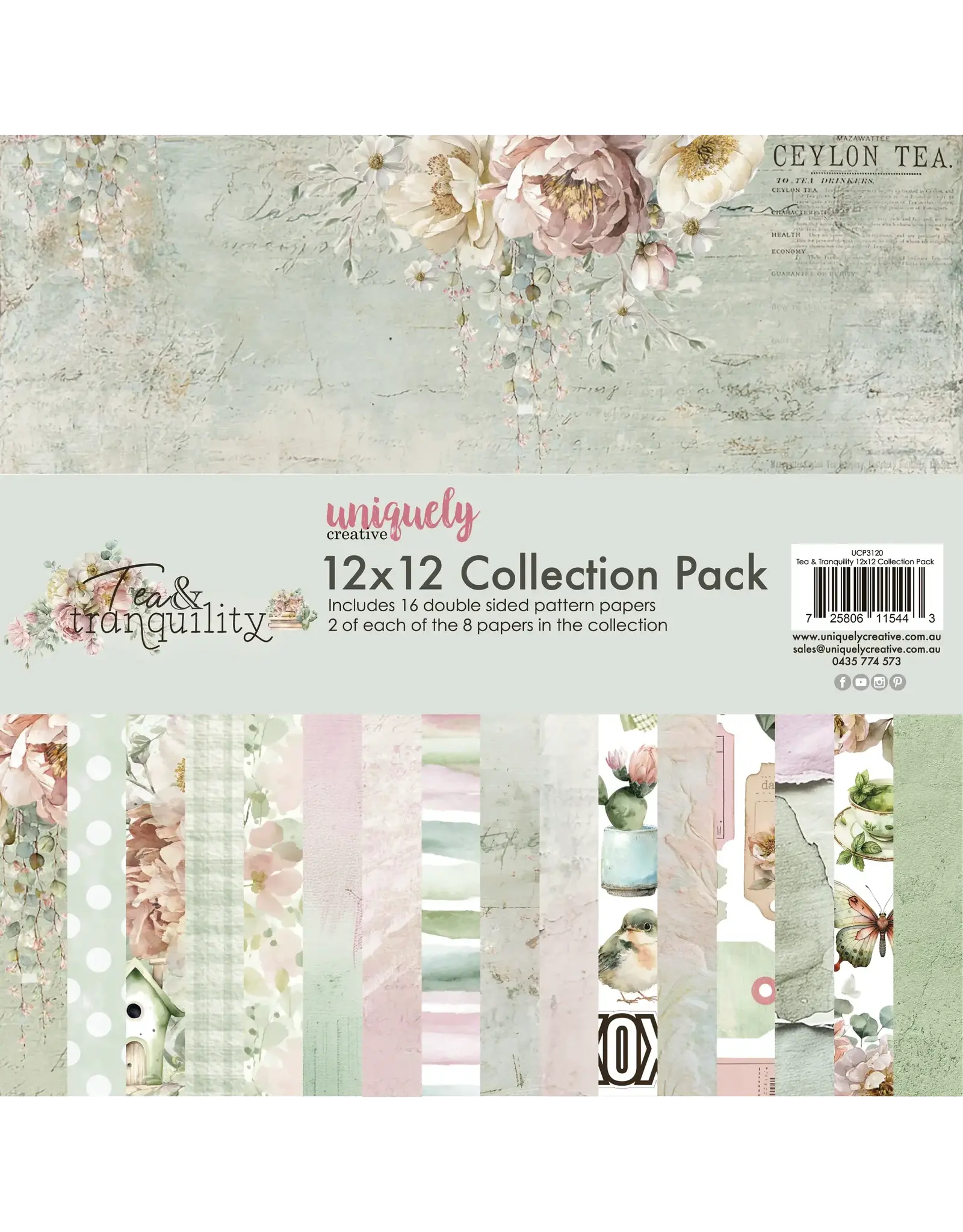 UNIQUELY CREATIVE UNIQUELY CREATIVE TEA & TRANQUILITY 12x12 COLLECTION PACK