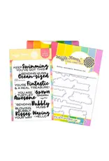 WAFFLE FLOWER WAFFLE FLOWER BUBBLY SENTIMENTS CLEAR STAMP SET AND DIE COMBO
