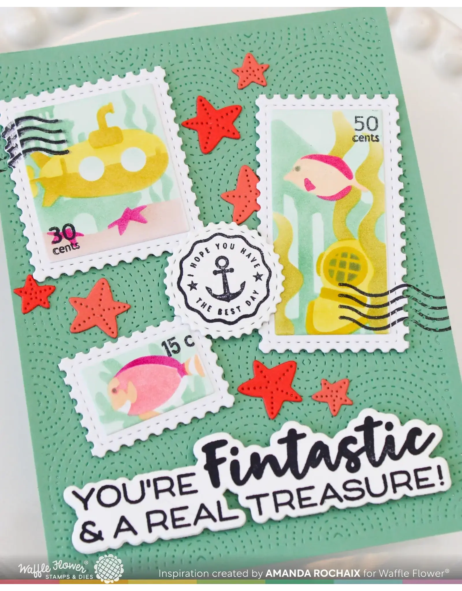 WAFFLE FLOWER WAFFLE FLOWER BUBBLY SENTIMENTS CLEAR STAMP SET AND DIE COMBO