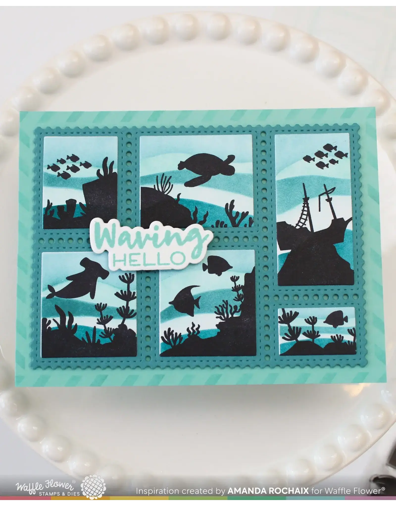 WAFFLE FLOWER WAFFLE FLOWER BUBBLY SENTIMENTS CLEAR STAMP SET AND DIE COMBO