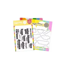 WAFFLE FLOWER WAFFLE FLOWER TRULY DEEPLY SENTIMENTS CLEAR STAMP SET AND DIE COMBO