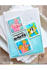 WAFFLE FLOWER WAFFLE FLOWER SQUARE POSTAGE CORAL STENCIL
