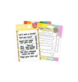 WAFFLE FLOWER WAFFLE FLOWER SEAL-A-BRATE SENTIMENTS CLEAR STAMP SET AND DIE COMBO