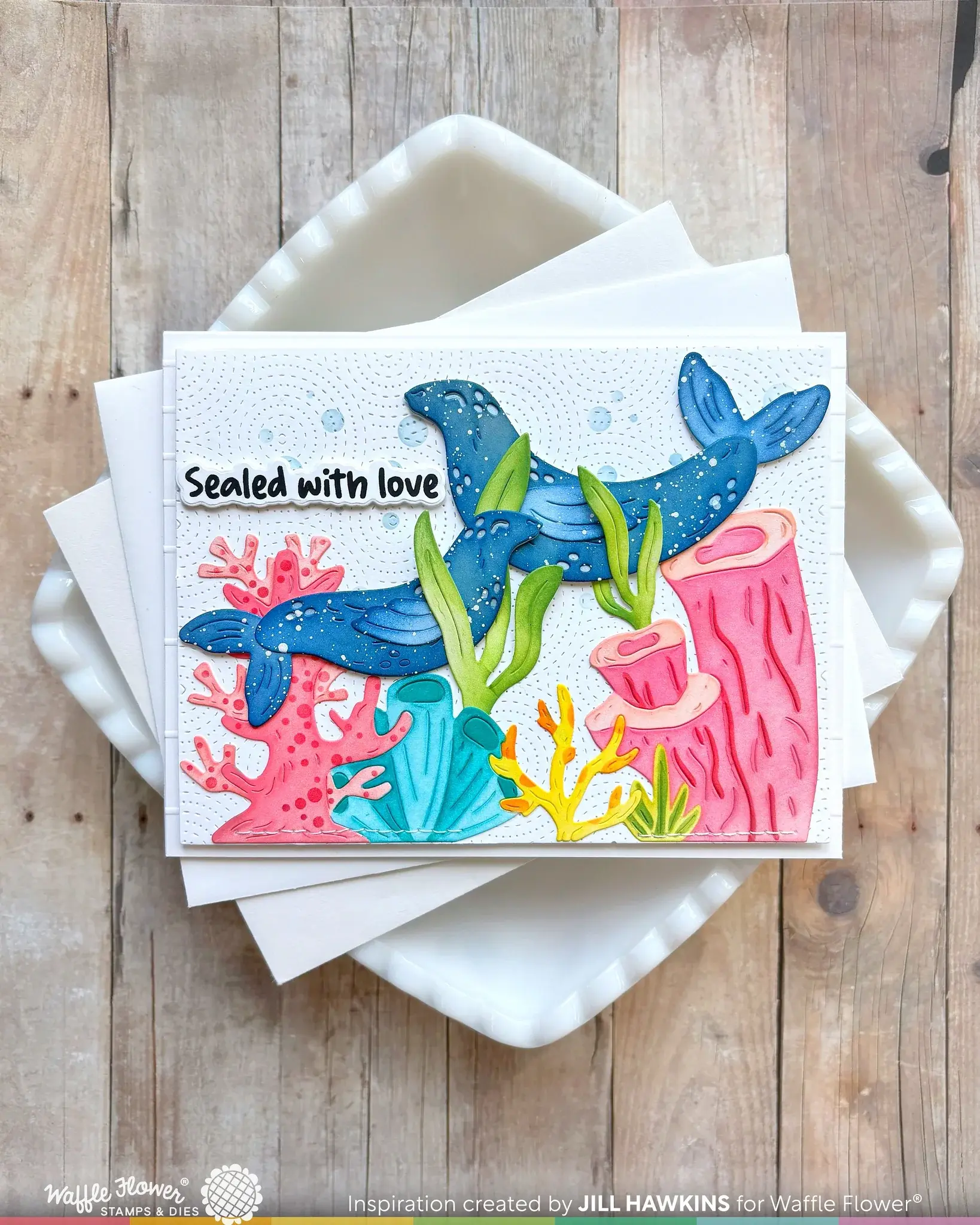 WAFFLE FLOWER WAFFLE FLOWER SEAL-A-BRATE SENTIMENTS CLEAR STAMP SET AND DIE COMBO