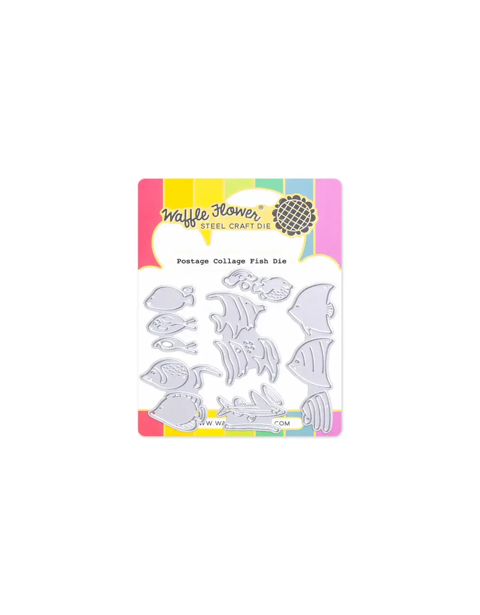 WAFFLE FLOWER WAFFLE FLOWER POSTAGE COLLAGE FISH DIE SET