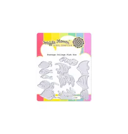 WAFFLE FLOWER WAFFLE FLOWER POSTAGE COLLAGE FISH DIE SET