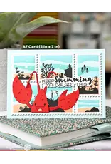 WAFFLE FLOWER WAFFLE FLOWER POSTAGE COLLAGE CORAL REEF SILHOUETTES CLEAR STAMP SET