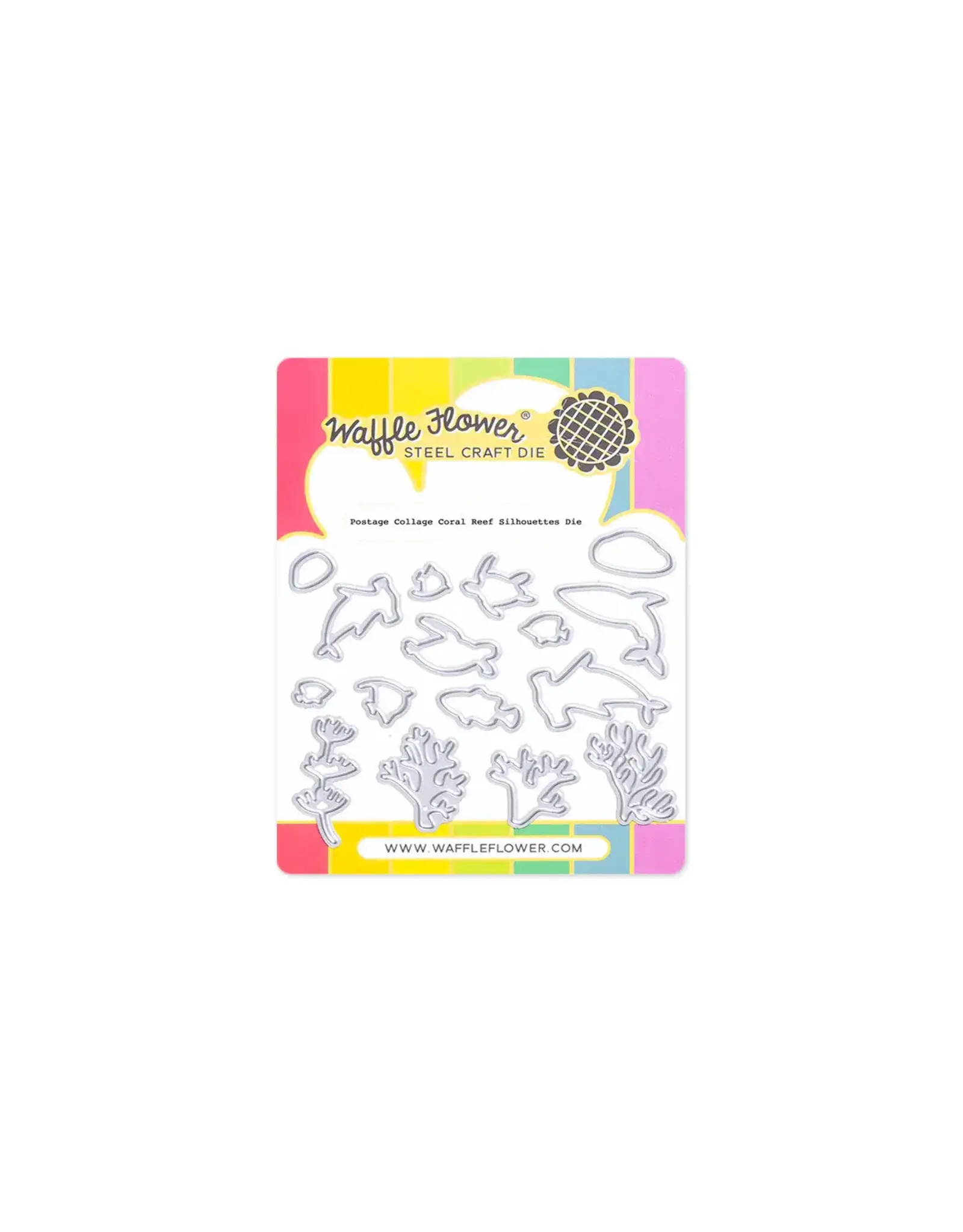 WAFFLE FLOWER WAFFLE FLOWER POSTAGE COLLAGE CORAL REEF SILHOUETTES DIE SET