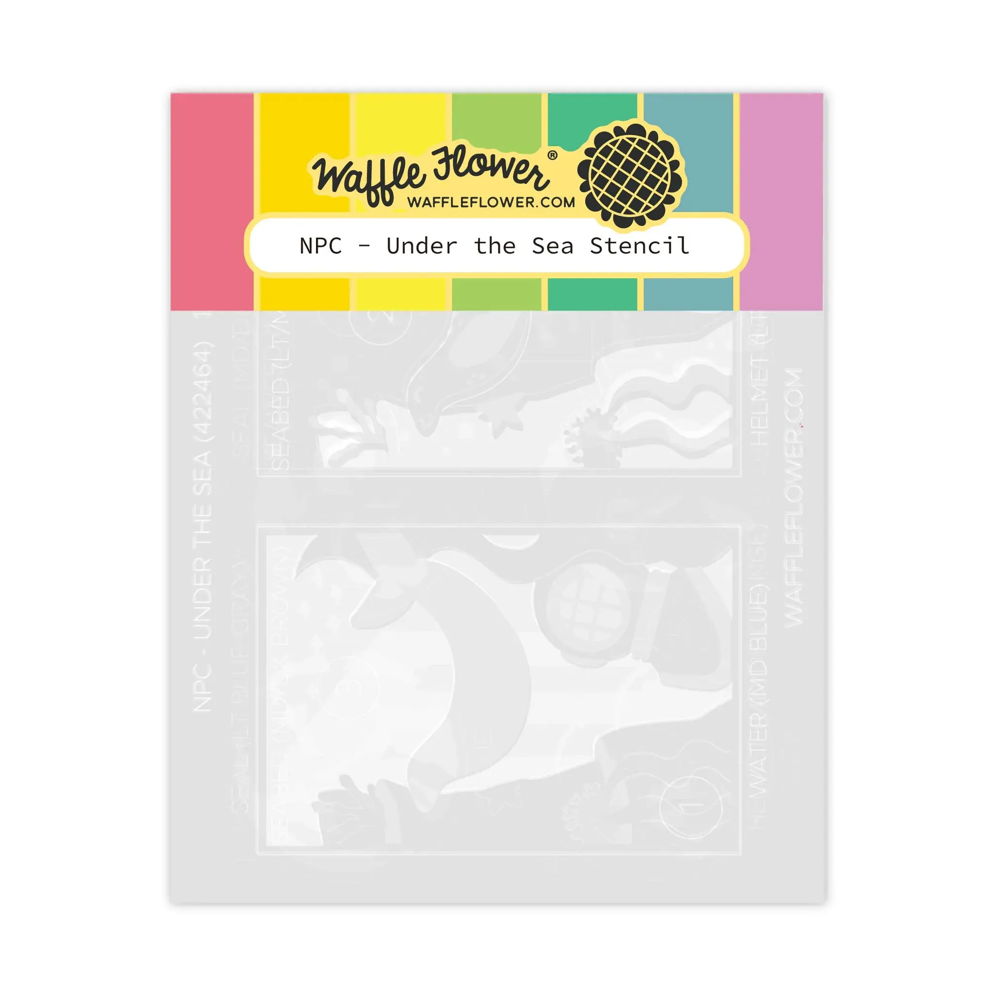 WAFFLE FLOWER WAFFLE FLOWER NPC UNDER THE SEA STENCIL SET