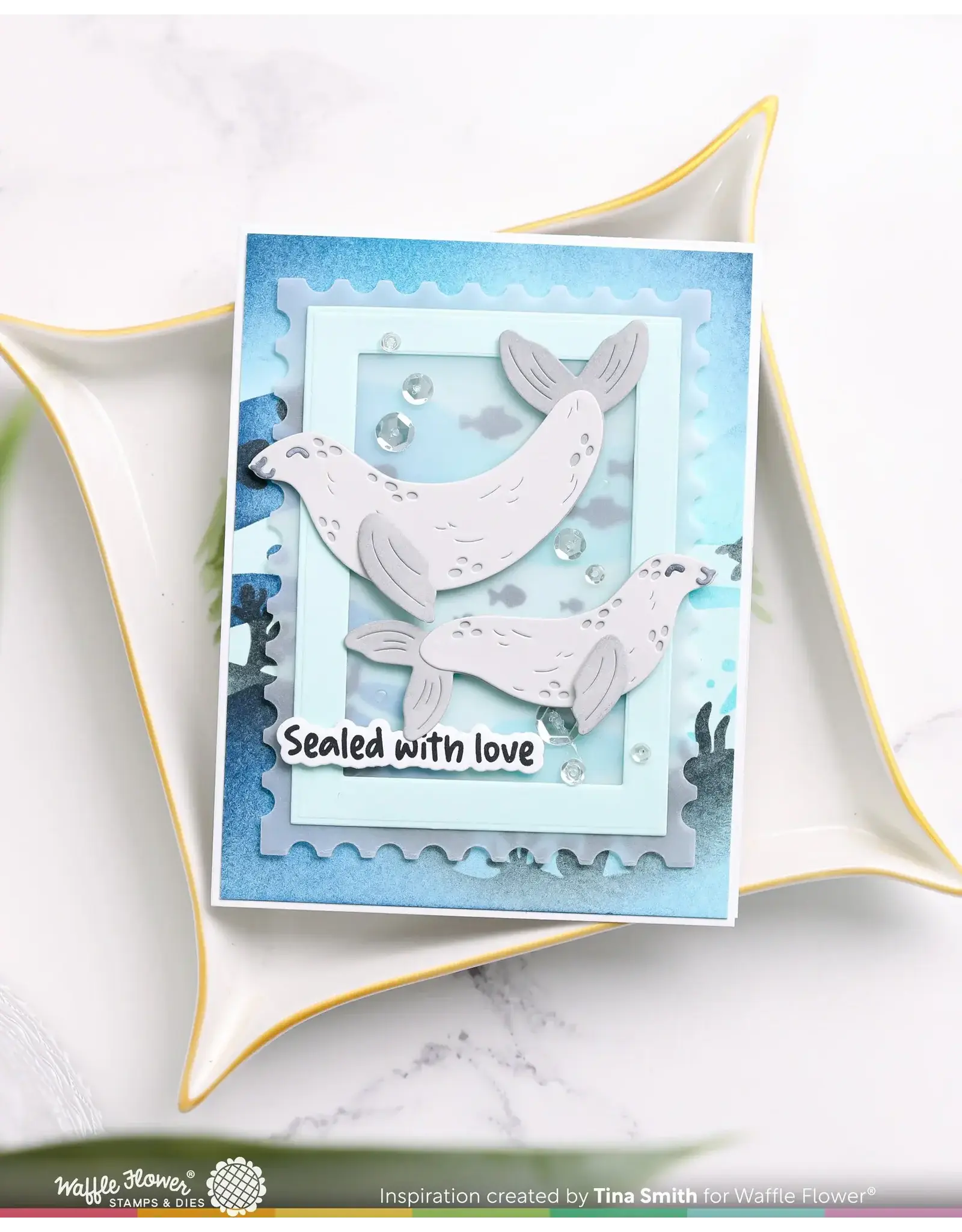 WAFFLE FLOWER WAFFLE FLOWER HAPPY SEALS DIE SET