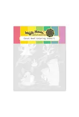 WAFFLE FLOWER WAFFLE FLOWER CORAL REEF COLORING STENCIL SET