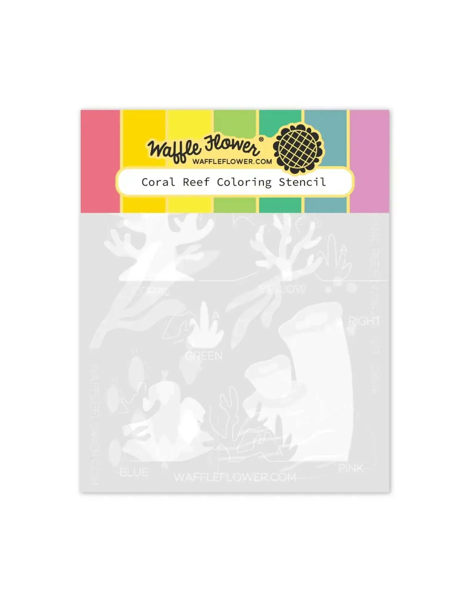 WAFFLE FLOWER WAFFLE FLOWER CORAL REEF COLORING STENCIL SET