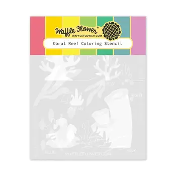 WAFFLE FLOWER WAFFLE FLOWER CORAL REEF COLORING STENCIL SET
