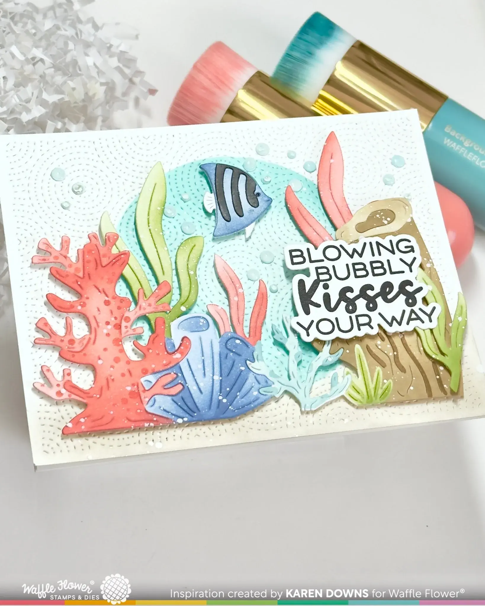 WAFFLE FLOWER WAFFLE FLOWER CORAL REEF COLORING STENCIL SET