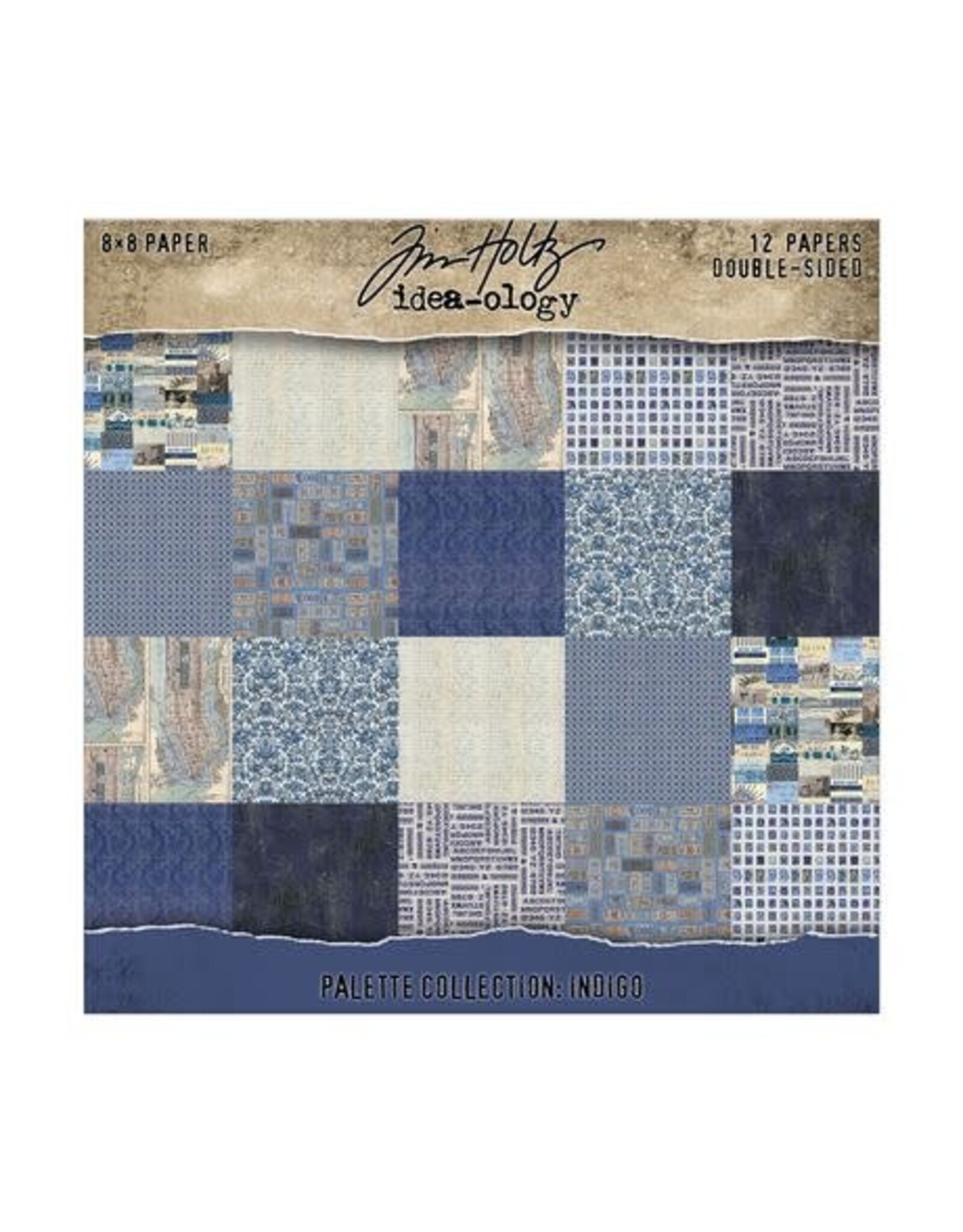 ADVANTUS TIM HOLTZ IDEA-OLOGY PALETTE COLLECTION INDIGO 8x8 DOUBLE SIDED CARDSTOCK