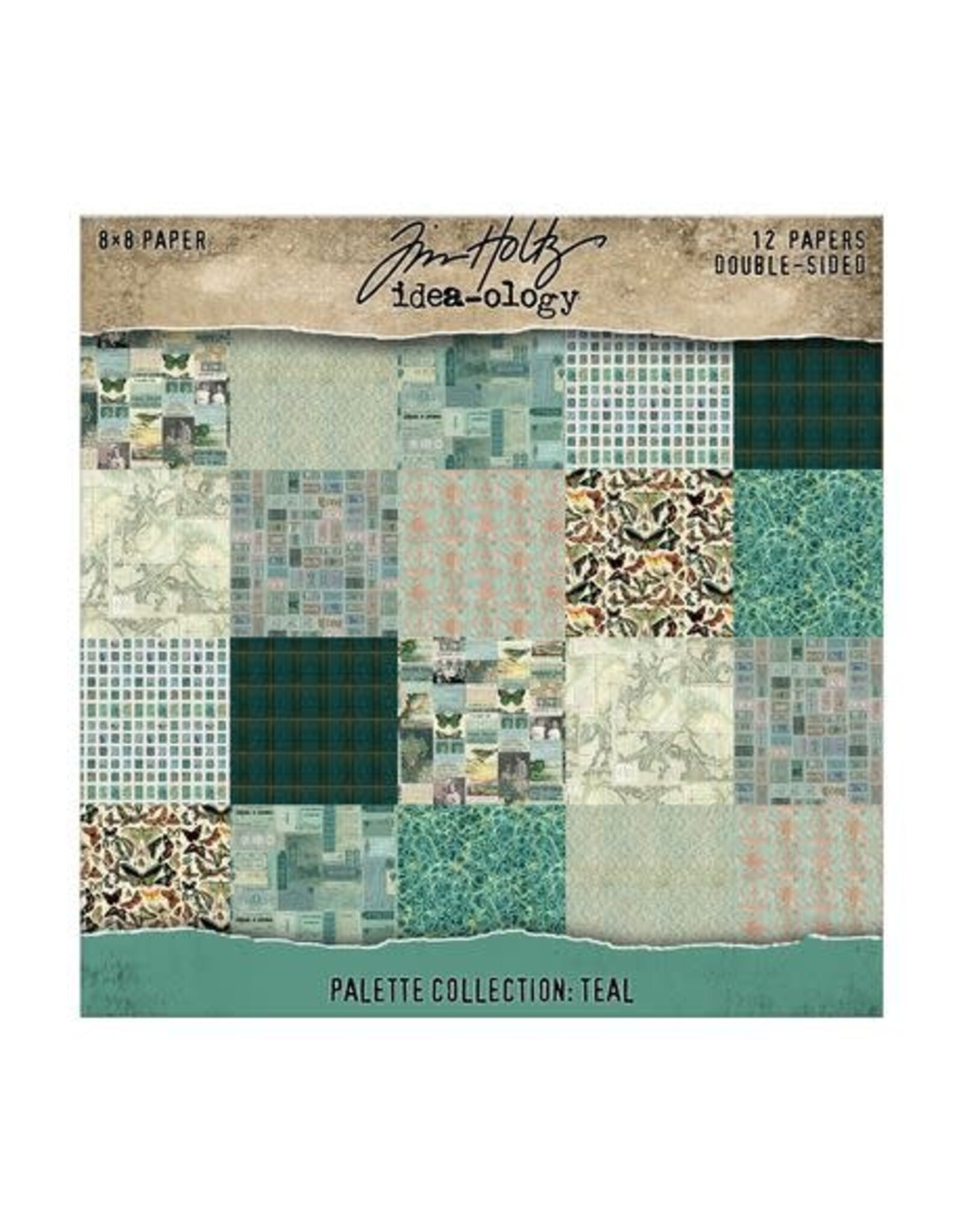 ADVANTUS TIM HOLTZ IDEA-OLOGY PALETTE COLLECTION TEAL 8x8 DOUBLE SIDED CARDSTOCK
