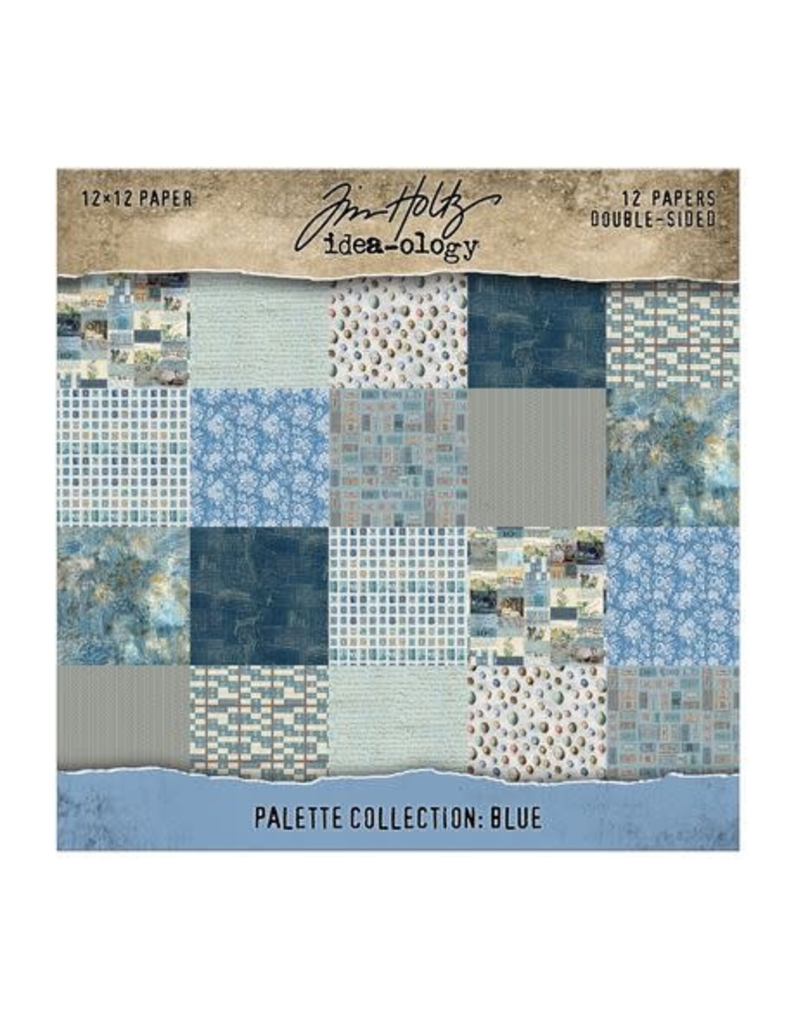 ADVANTUS TIM HOLTZ IDEA-OLOGY PALETTE COLLECTION BLUE 12x12 DOUBLE SIDED CARDSTOCK