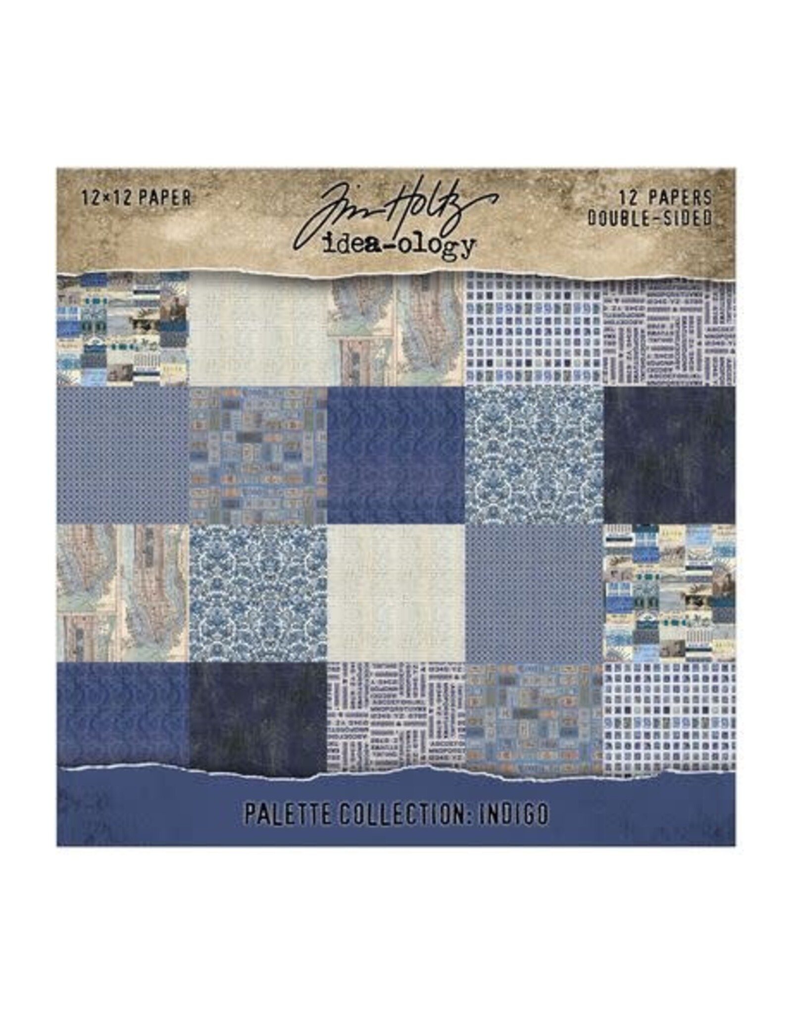 ADVANTUS TIM HOLTZ IDEA-OLOGY PALETTE COLLECTION INDIGO 12x12 DOUBLE SIDED CARDSTOCK