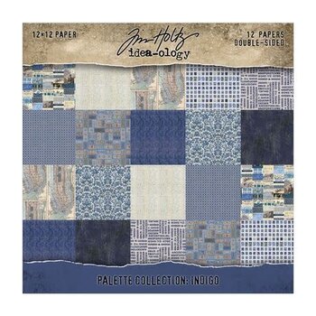 ADVANTUS TIM HOLTZ IDEA-OLOGY PALETTE COLLECTION INDIGO 12x12 DOUBLE SIDED CARDSTOCK