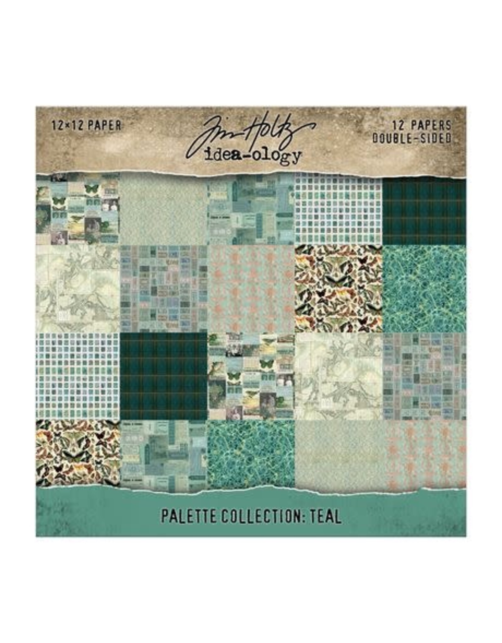 ADVANTUS TIM HOLTZ IDEA-OLOGY PALETTE COLLECTION TEAL 12x12 DOUBLE SIDED CARDSTOCK