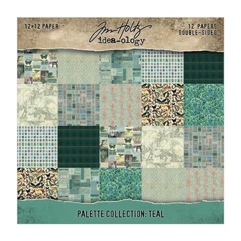 ADVANTUS TIM HOLTZ IDEA-OLOGY PALETTE COLLECTION TEAL 12x12 DOUBLE SIDED CARDSTOCK