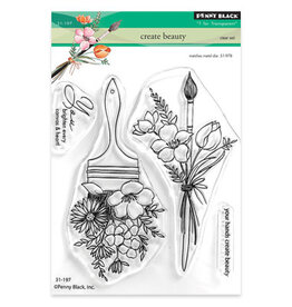 PENNY BLACK PENNY BLACK CREATE BEAUTY CLEAR STAMP SET