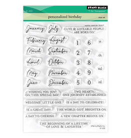 PENNY BLACK PENNY BLACK PERSONALIZED BIRTHDAY CLEAR STAMP SET