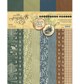 GRAPHIC 45 GRAPHIC 45 ADVENTURE AWAITS PATTERNS & SOLIDS 8.5x11 COLLECTION PACK