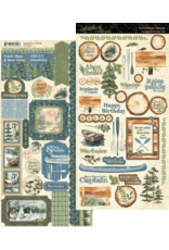 GRAPHIC 45 GRAPHIC 45 ADVENTURE AWAITS CARDSTOCK STICKER SET
