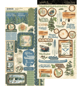 GRAPHIC 45 GRAPHIC 45 ADVENTURE AWAITS CARDSTOCK STICKER SET