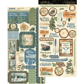 GRAPHIC 45 GRAPHIC 45 ADVENTURE AWAITS CARDSTOCK STICKER SET