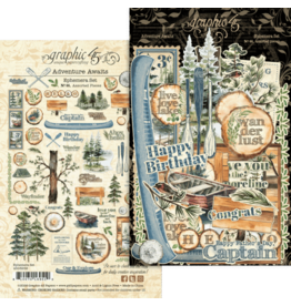 GRAPHIC 45 GRAPHIC 45 ADVENTURE AWAITS EPHEMERA SET