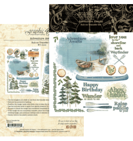 GRAPHIC 45 GRAPHIC 45 ADVENTURE AWAITS RUB-ON TRANSFER SET
