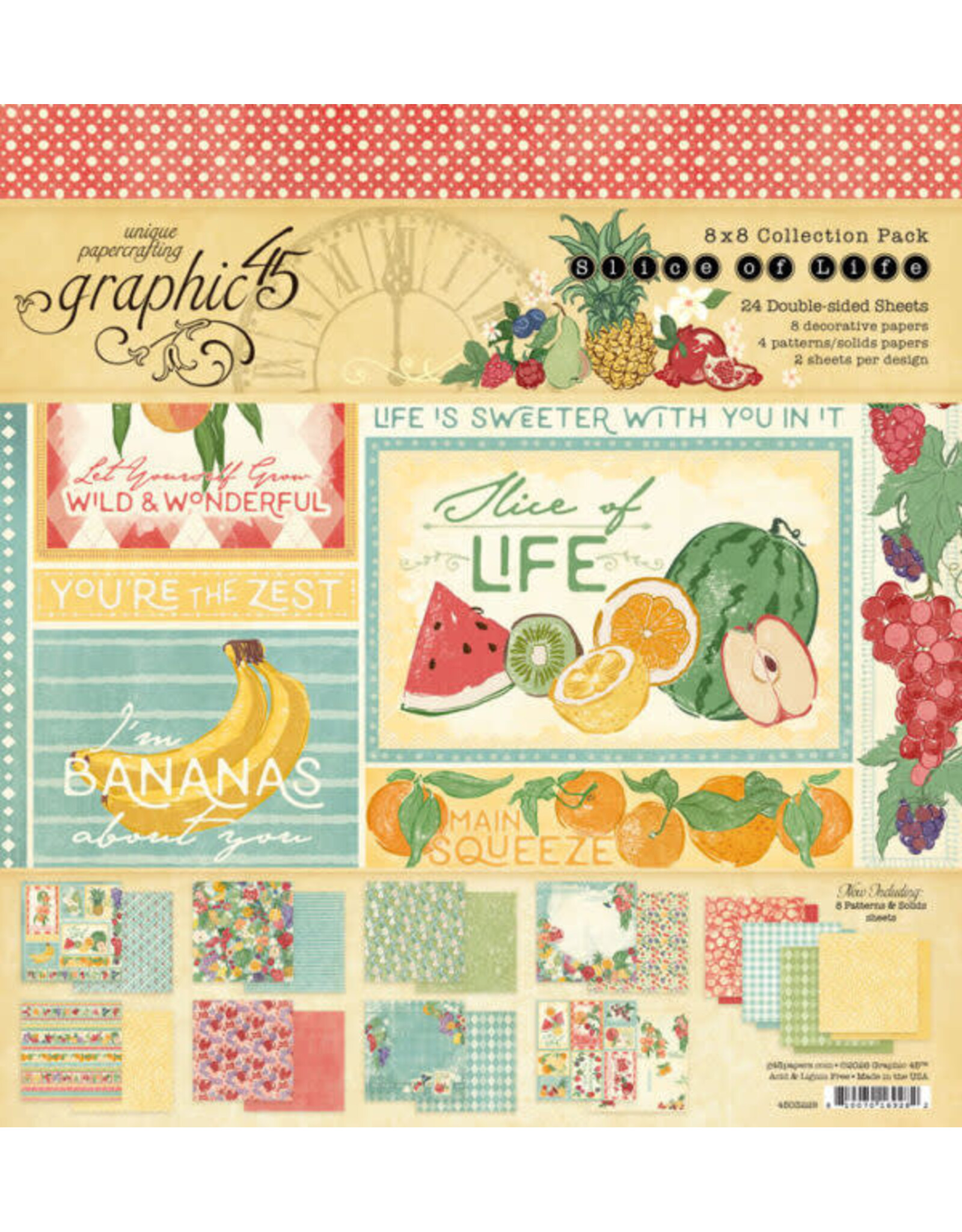 GRAPHIC 45 GRAPHIC 45 SLICE OF LIFE 8x8 COLLECTION PACK