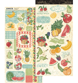 GRAPHIC 45 GRAPHIC 45 SLICE OF LIFE CARDSTOCK STICKER SET