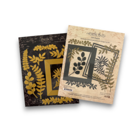 GRAPHIC 45 GRAPHIC 45 RECTANGLE FRAMES WITH FERNS & FOLIAGE DIE SET