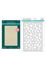 SPELLBINDERS SPELLBINDERS NINA BOETTCHER BOUGIE BIRTHDAY COLLECTION BORN TO SPARKLE 3D EMBOSSING FOLDER AND STENCIL