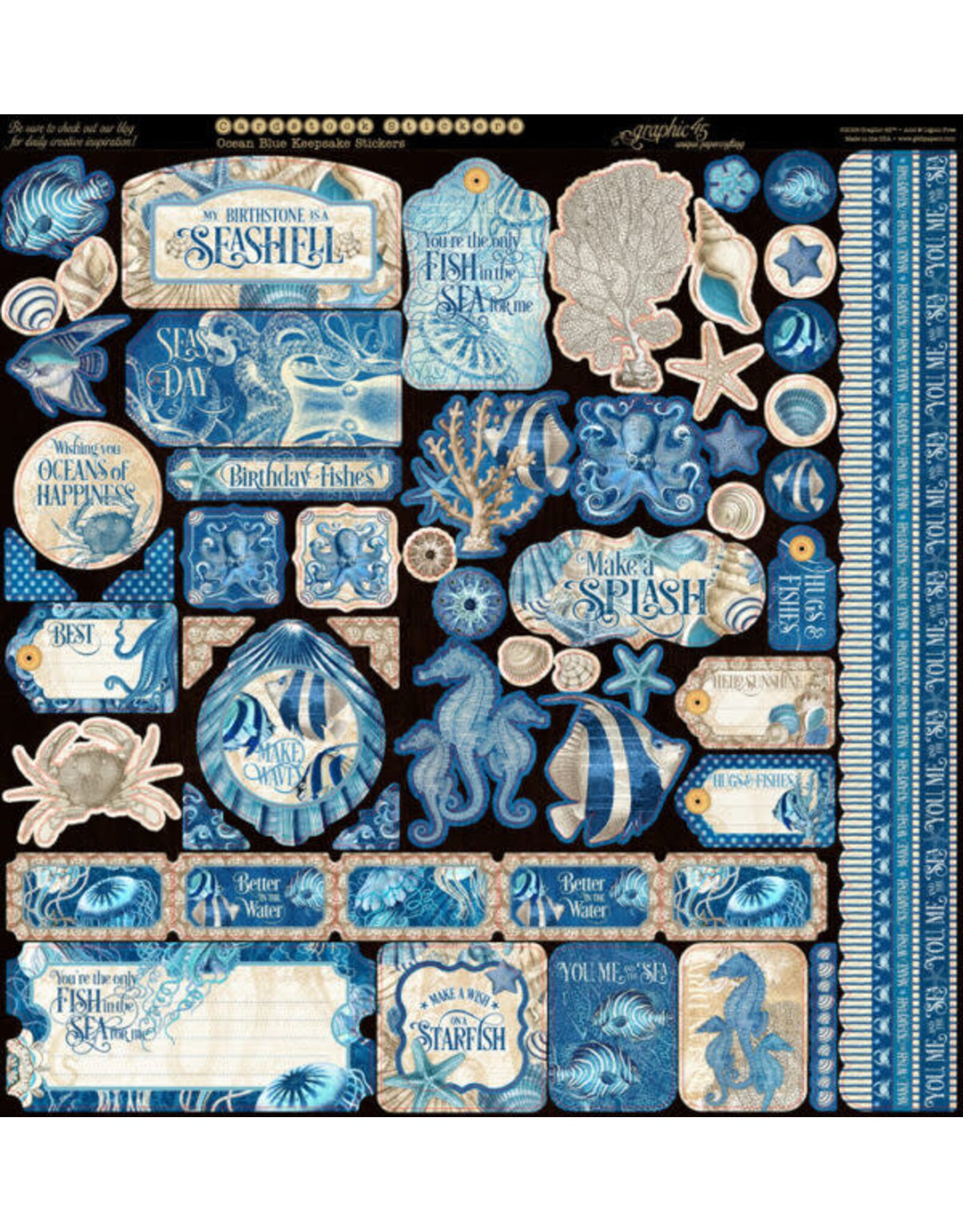 GRAPHIC 45 GRAPHIC 45 OCEAN BLUE KEEPSAKE EDITION PACK