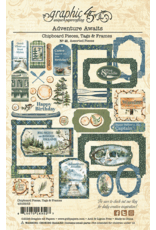GRAPHIC 45 GRAPHIC 45 ADVENTURE AWAITS CHIPBOARD TAGS & FRAMES