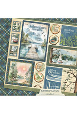 GRAPHIC 45 GRAPHIC 45 ADVENTURE AWAITS SIGNATURE CUT-APART 12x12 CARDSTOCK